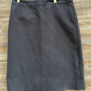J Crew Classic Cotton Work Pencil Skirt in Black